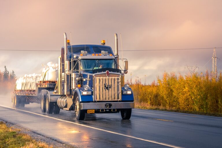 truck on the road