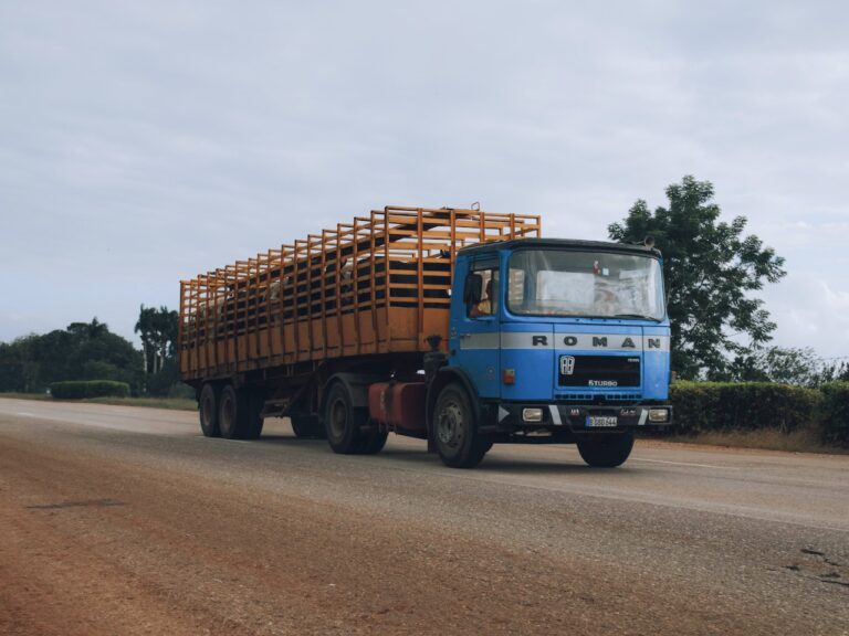 truck on the road